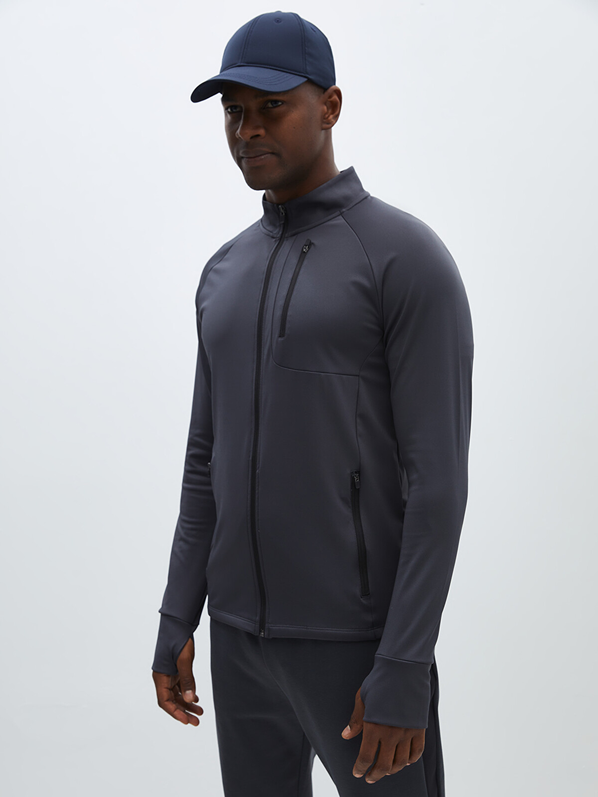 XSIDE ACTIVE Funnel Neck Long Sleeve Men's Zip-Up Sweatshirt