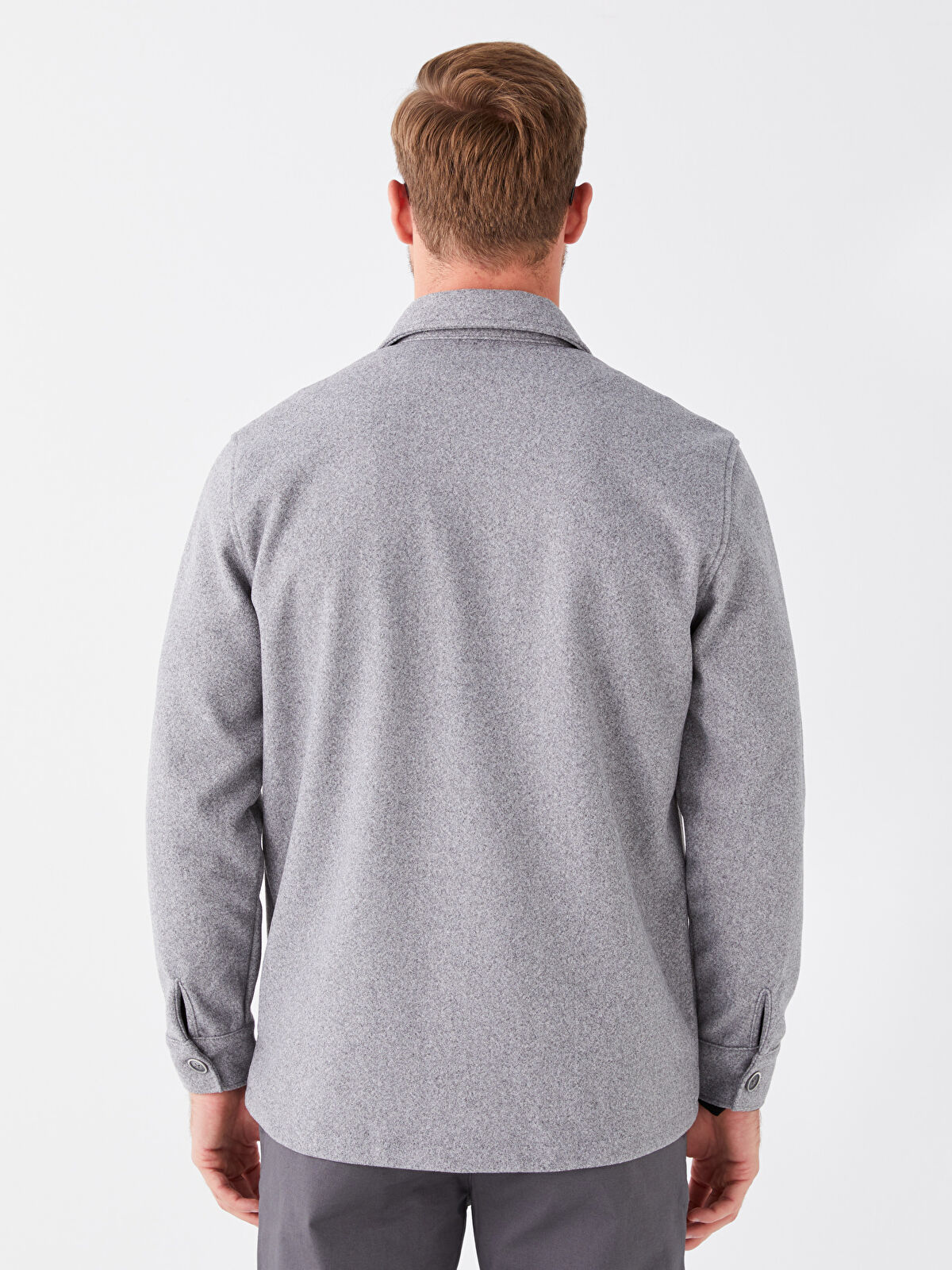 SOUTHBLUE Relaxed Fit Long Sleeve Men's Shirt Jacket -W36651Z8-JMD