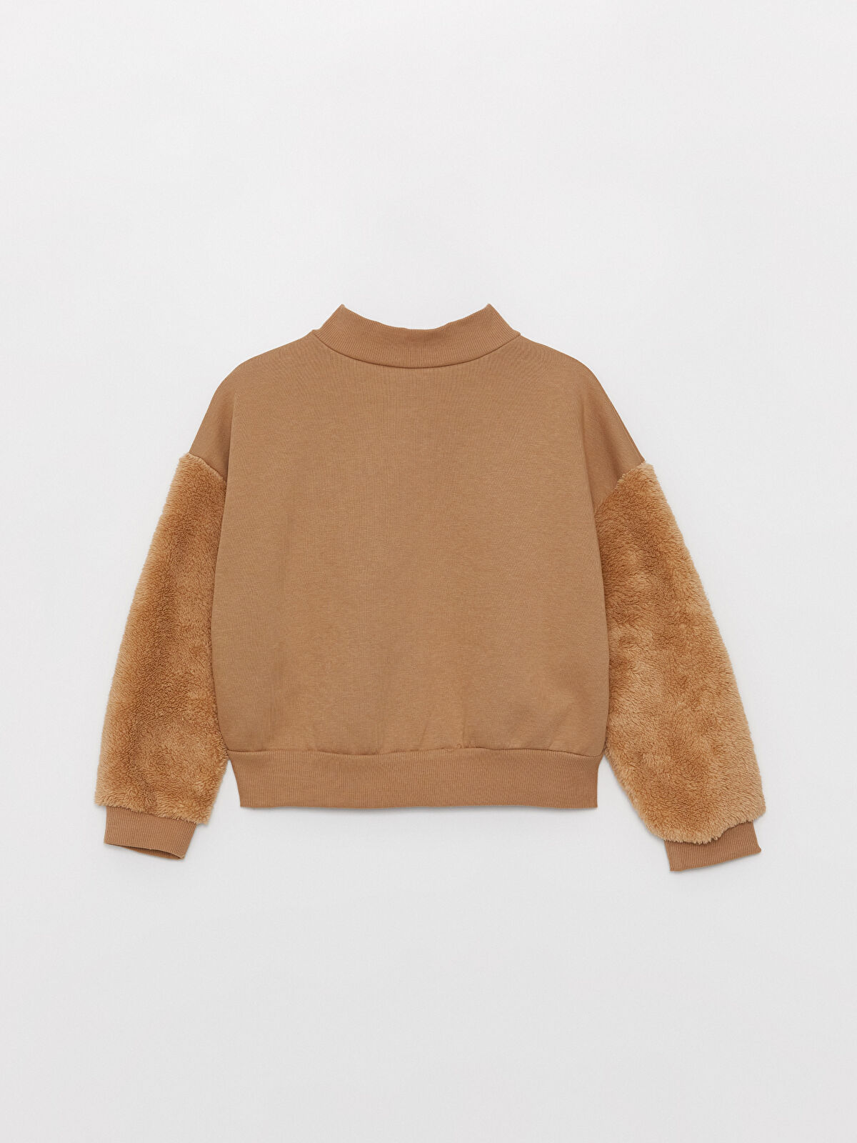 LCW Kids Funnel Neck Printed Long Sleeve Girls' Sweatshirt