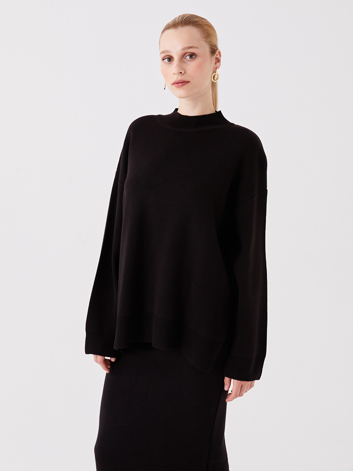 LCW Vision Half Turtleneck Oversize Women's Knitwear Sweater