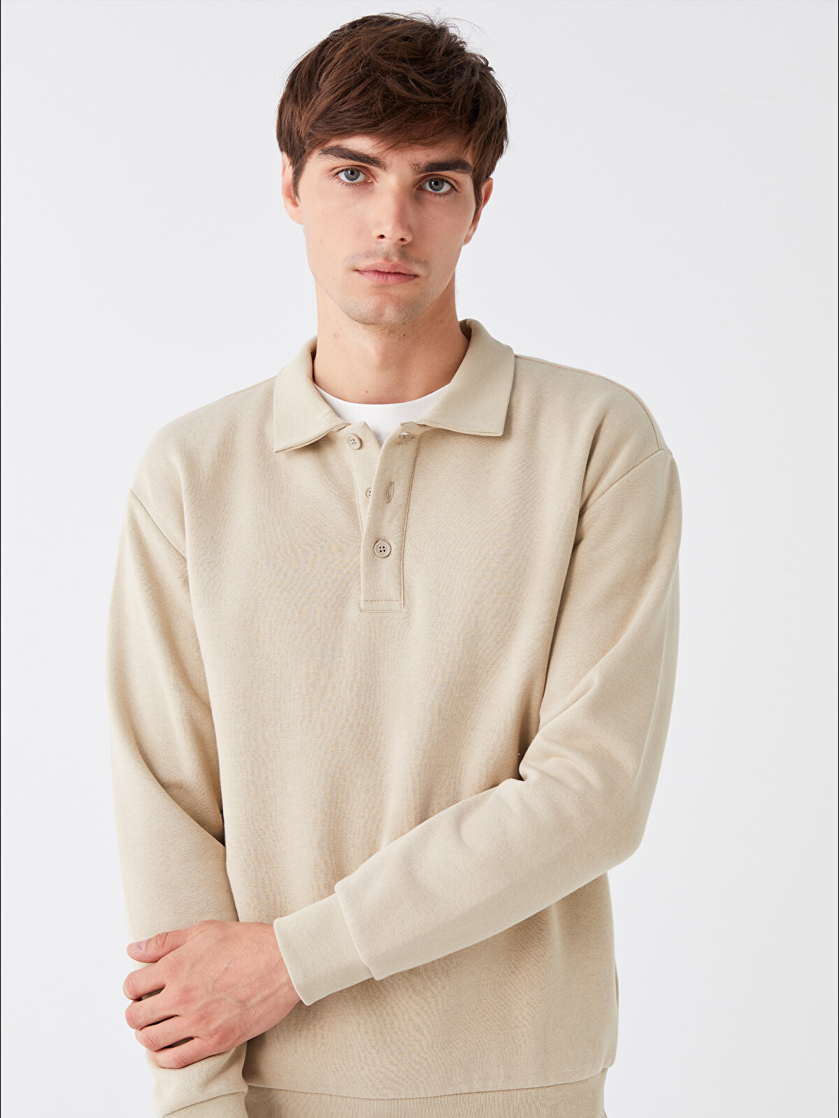トップス C.E cavempt BLEACHD RIB LONG SLEEVE POLO l_20232-w39320z8-vct-97-74-94-