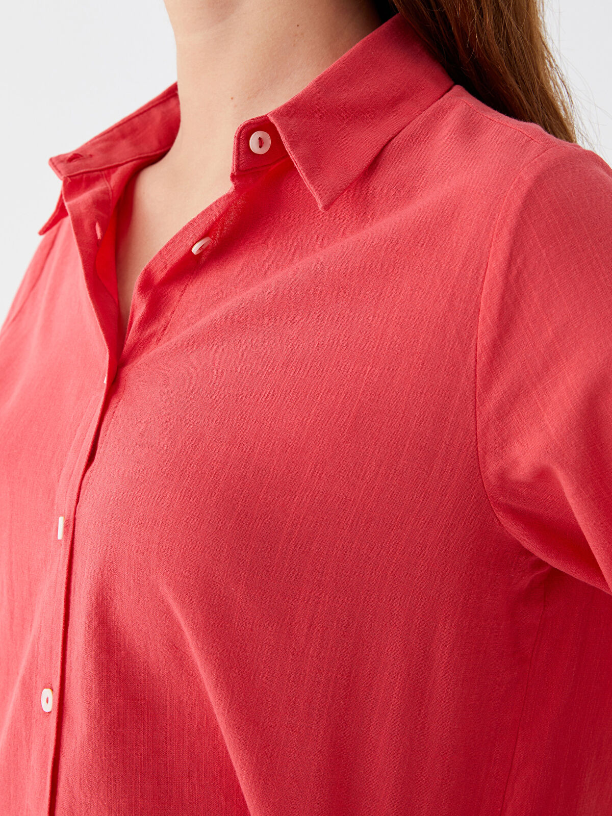 Plain Long Sleeve Women's Shirt Tunic -W39425Z8-GT0 - LC Waikiki
