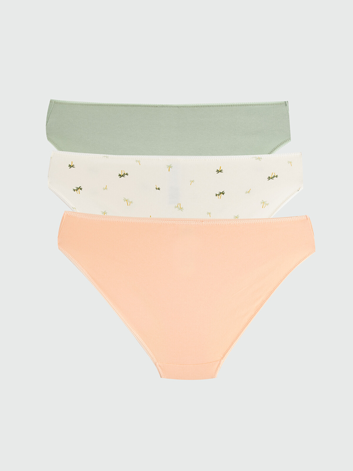 LCW DREAM Patterned Bikini Knickers 3-Pack - W39616Z8-LRA | LC Waikiki