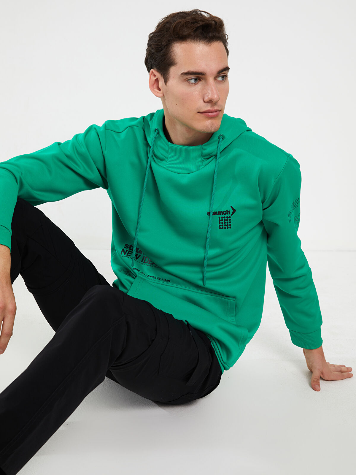 XSIDE Long Sleeve Printed Men's Thick Hoodie -W39763Z8-SKV