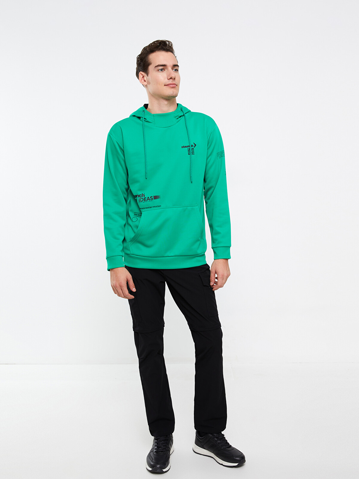 XSIDE Long Sleeve Printed Men's Thick Hoodie - W39763Z8-SKV | LC