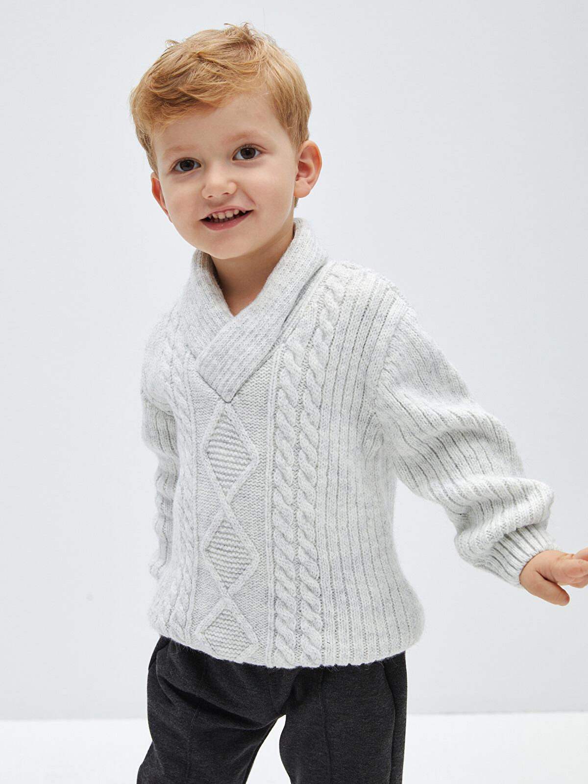Pull en tricot rayé bleu - Petit Bateau
