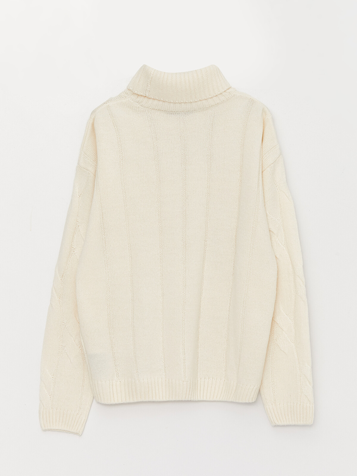 LCW Kids Turtleneck Knit Patterned Long Sleeve Girls' Knitwear