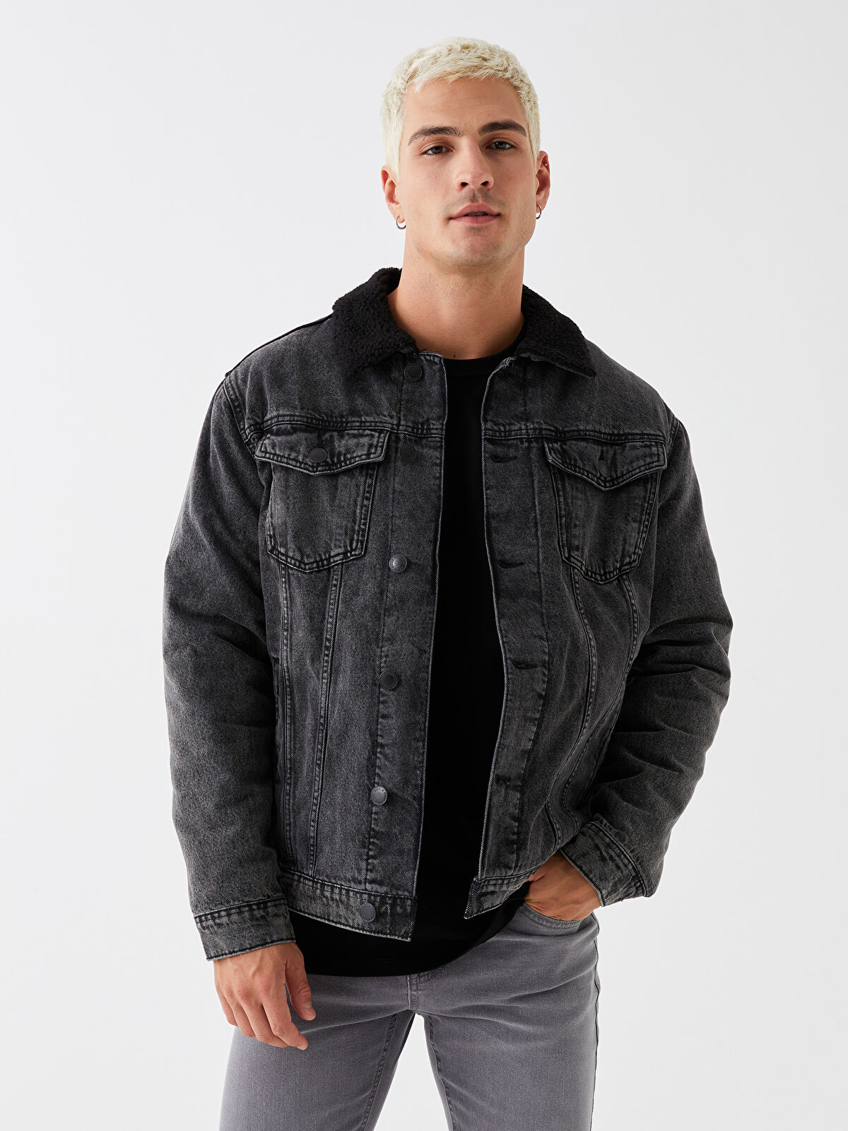 LCW Jeans Relaxed Fit Men's Denim Jacket - W3AT20Z8-326 - LC Waikiki