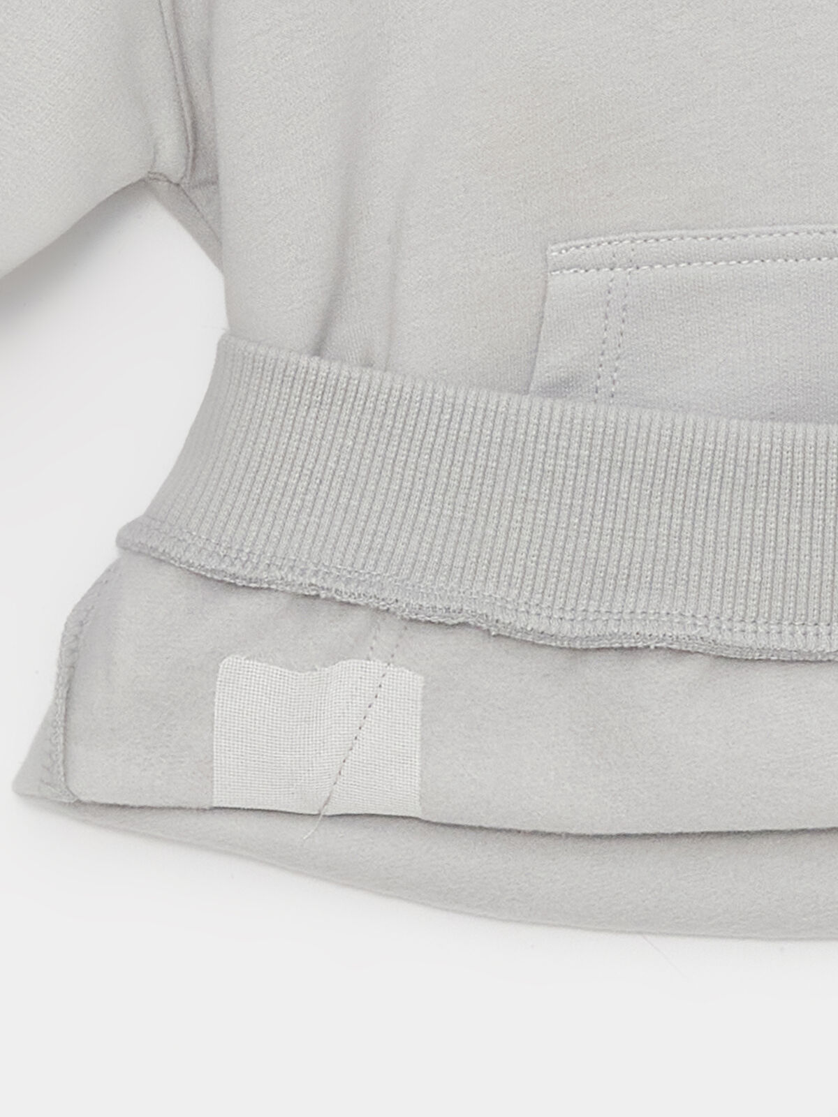 LCW baby Gri Bisiklet Yaka Pinokyo Baskılı Erkek Bebek Sweatshirt