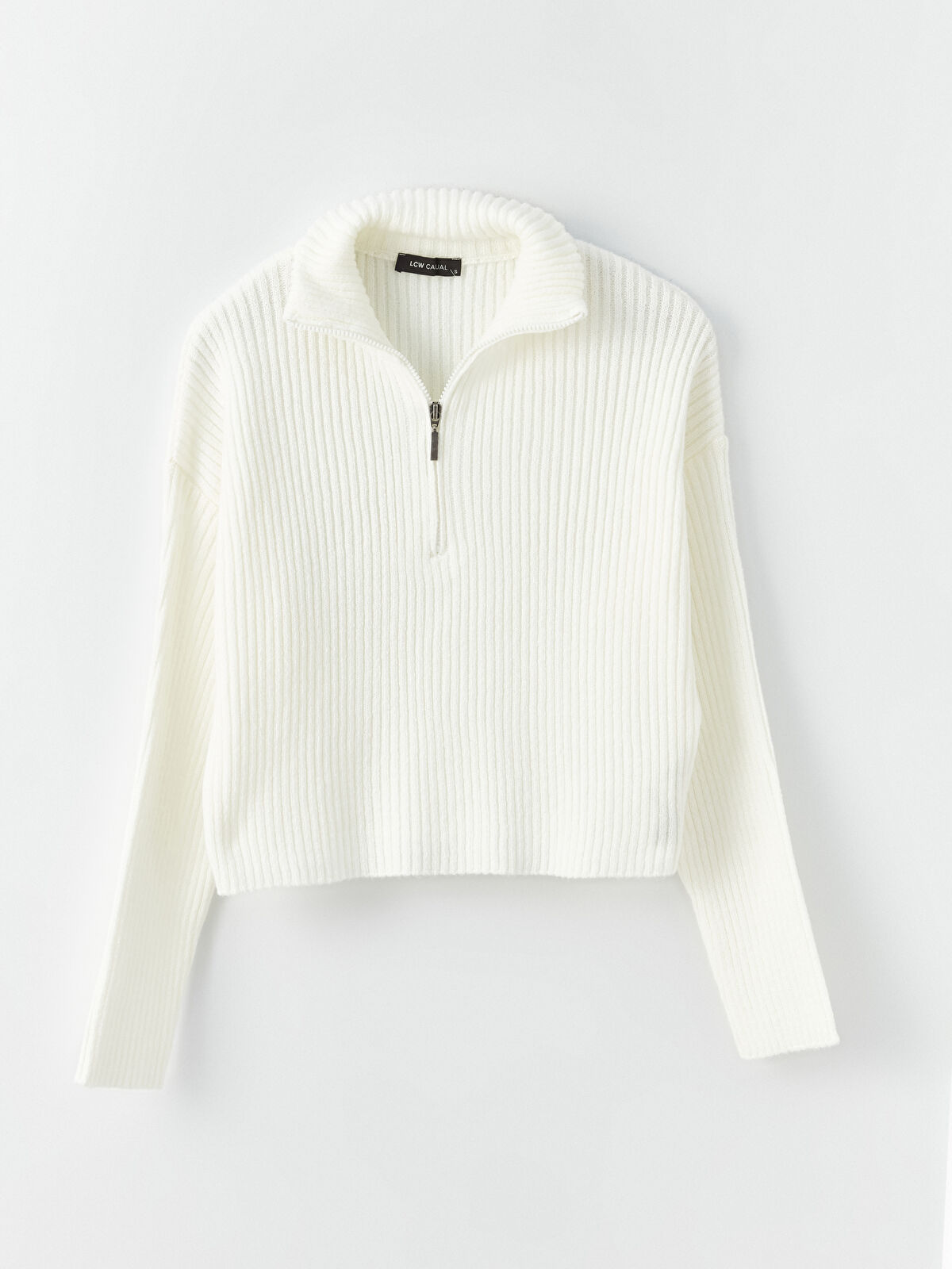 LCW Casual Funnel Neck Women's Knit Sweater - W3CN93Z8-R9J - LC