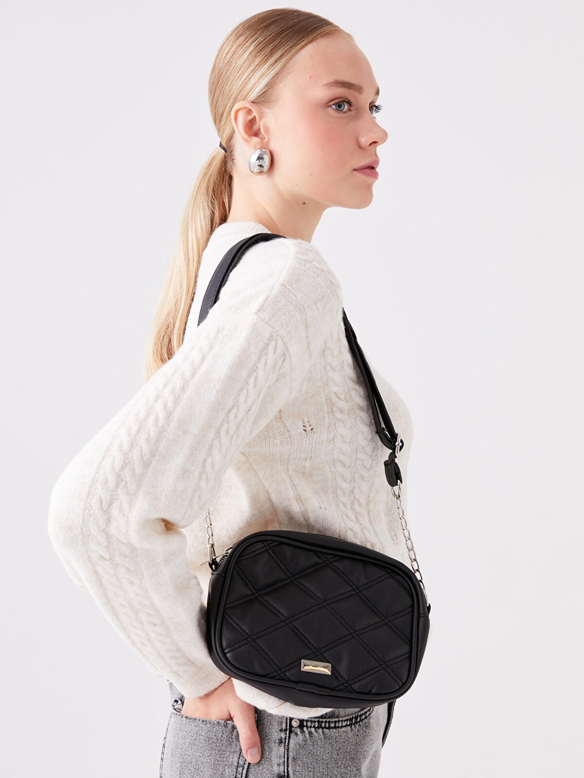 LCW ACCESSORIES Geantă Crossbody Matlasată din Piele Ecologică