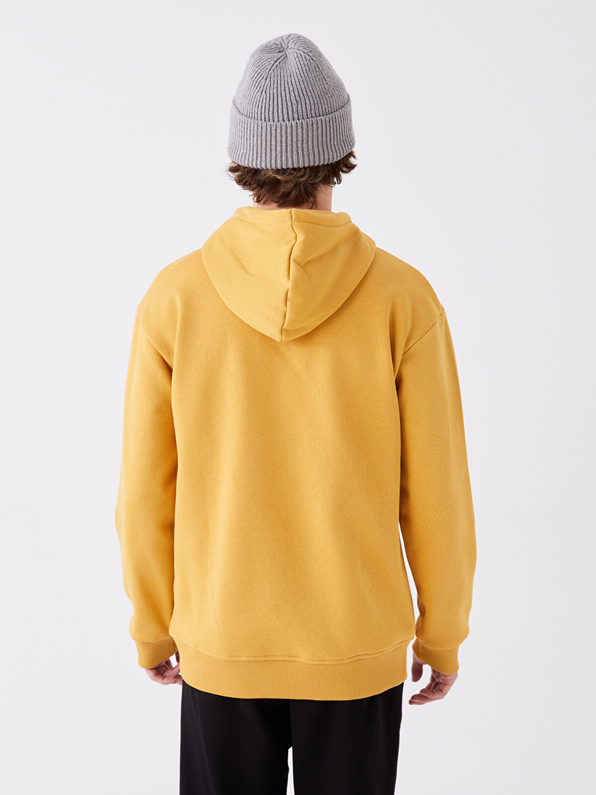 XSIDE Long Sleeve Printed Men's Thick Hoodie - W3DB39Z8-GCY | LC