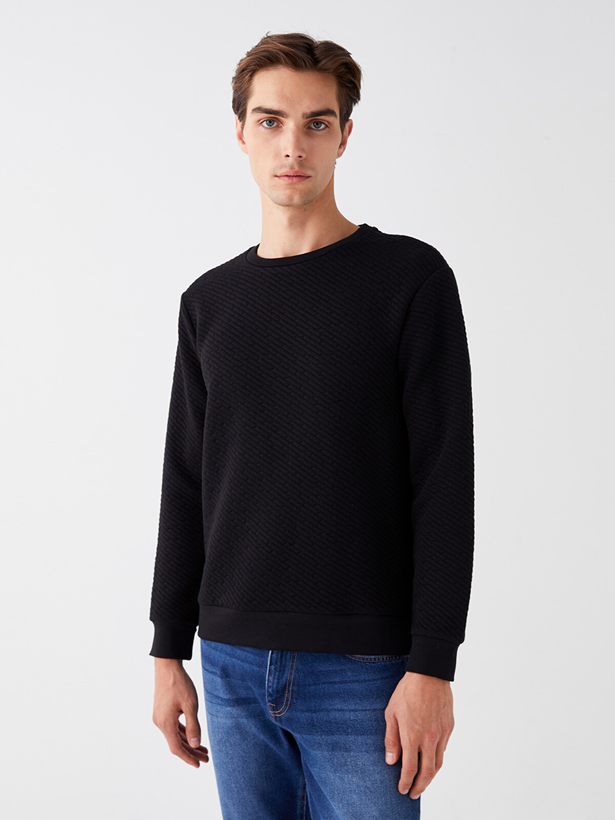 LCW Vision Crew Neck Long Sleeve Men's Sweatshirt - W3DH64Z8-CVL