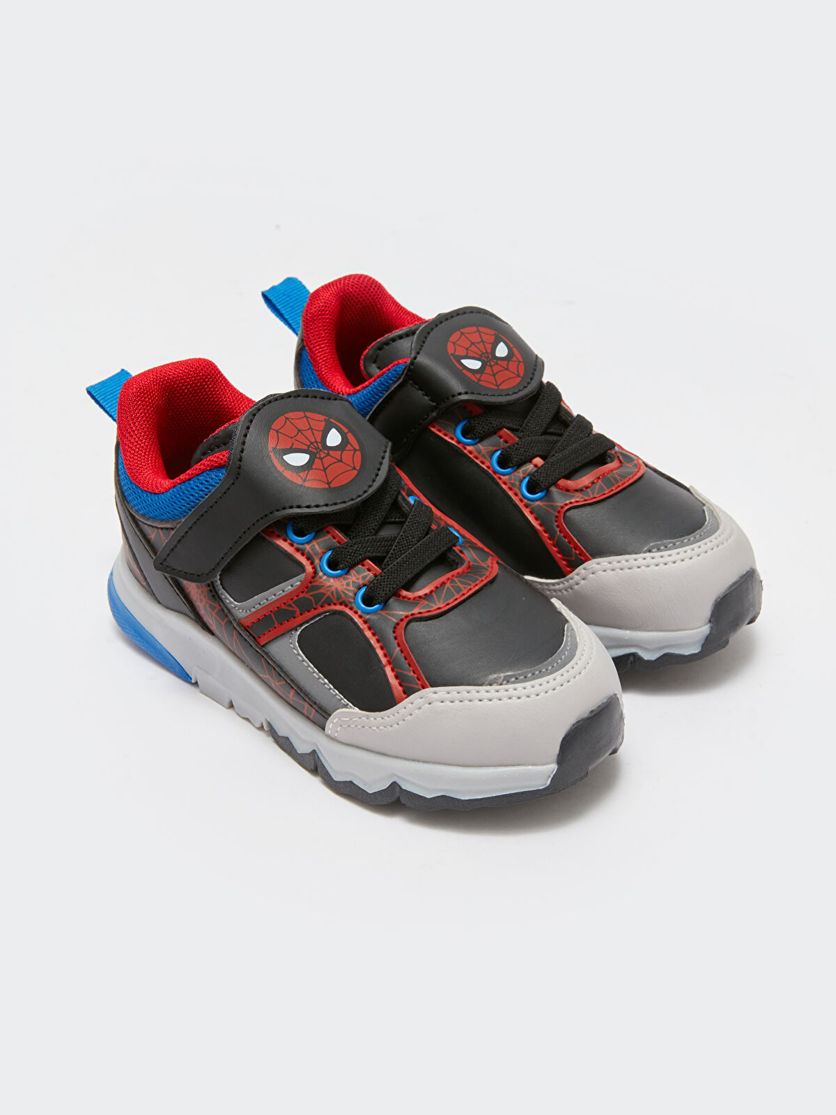 LCW STEPS Siyah Spider-Man Baskılı Erkek Çocuk Spor Ayakkabı