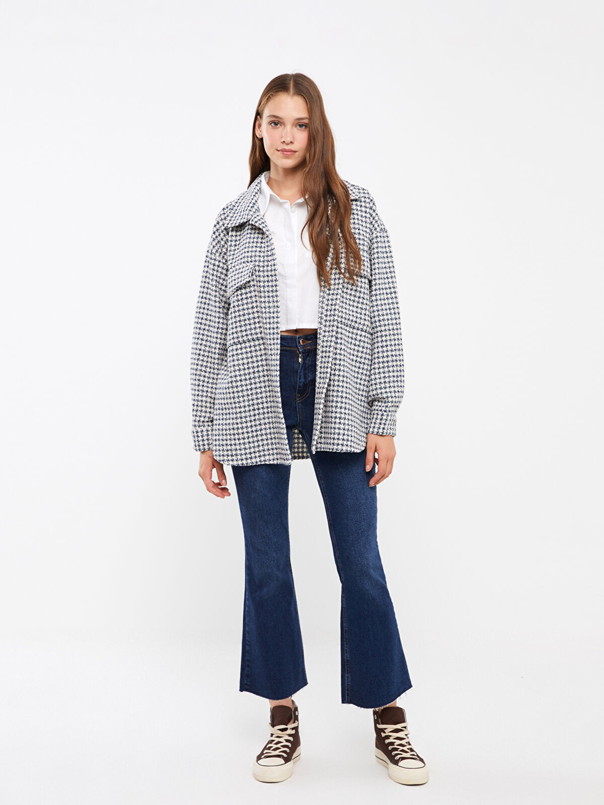 ジャケット・アウター Stone  wool shirts jacket 2000aw XSIDE Relaxed Fit Long Sleeve Men's Shirt Jacket -W26227Z8