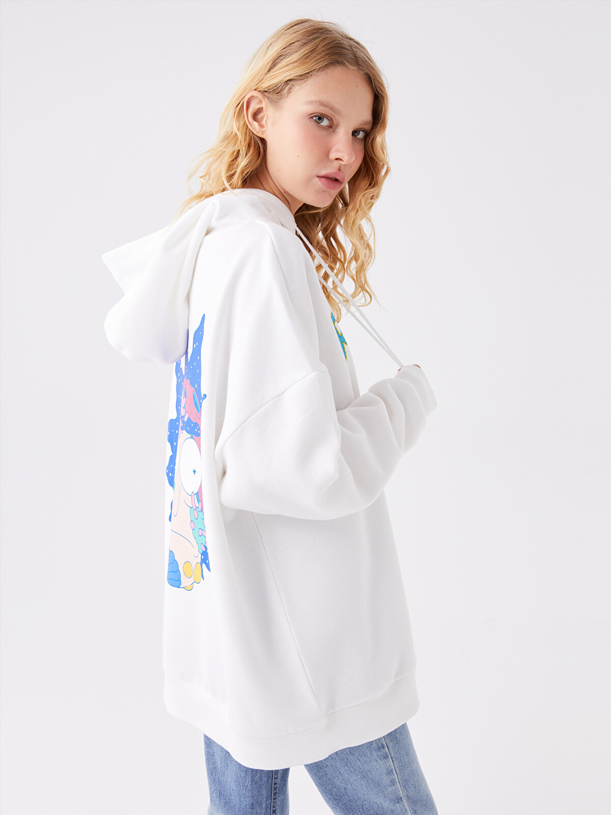 XSIDE Rick And Morty Printed Oversize Women's Thick Hoodie