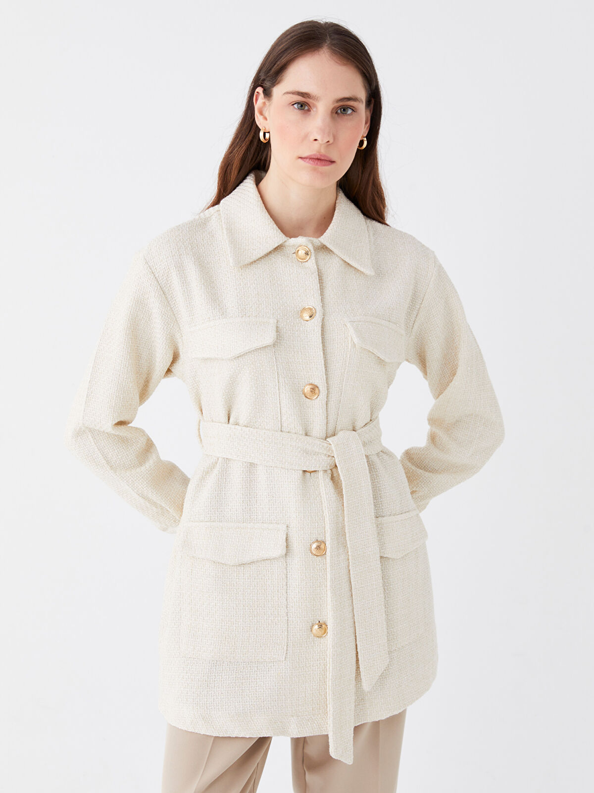 ジャケットその他 HUECLOSET Gold Button No Collar Tweed Jacket SE234 Designer fashion, Seoul-fully created | W Concept