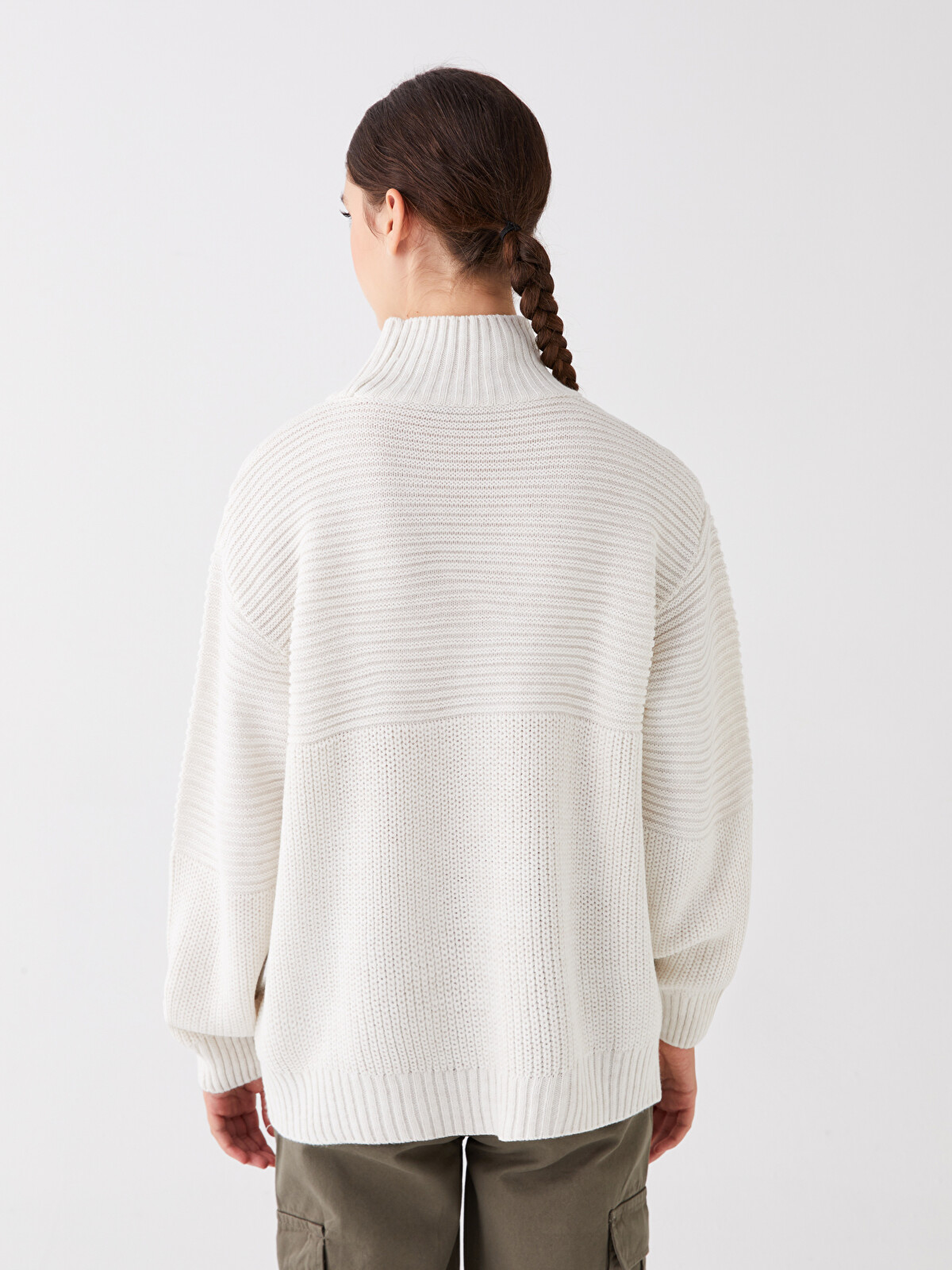 LCW Vision Half Turtleneck Oversize Women's Knitwear Sweater