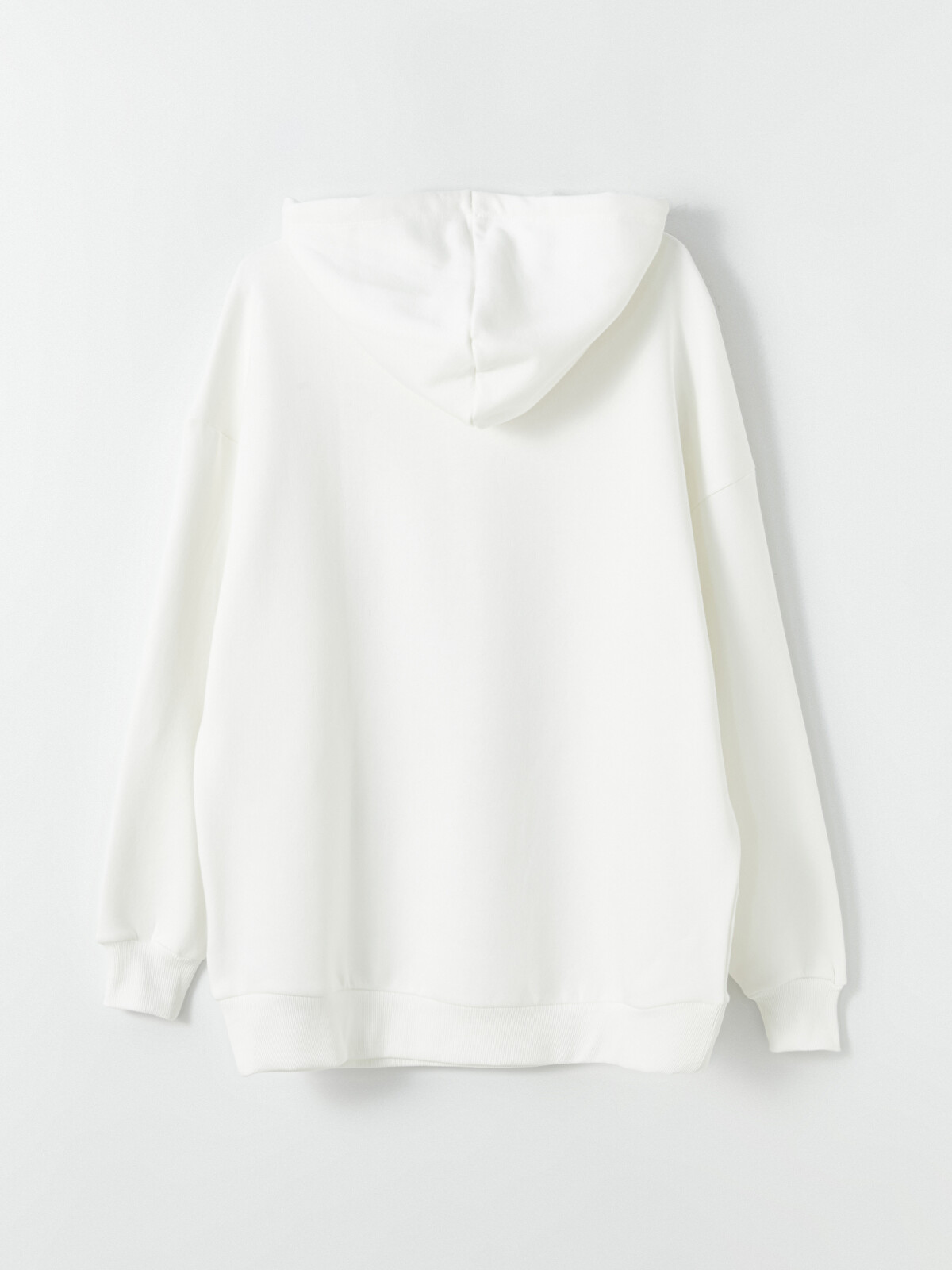 XSIDE Ekru Hatsune Miku Baskılı Oversize Kadın Kalın Hoodie