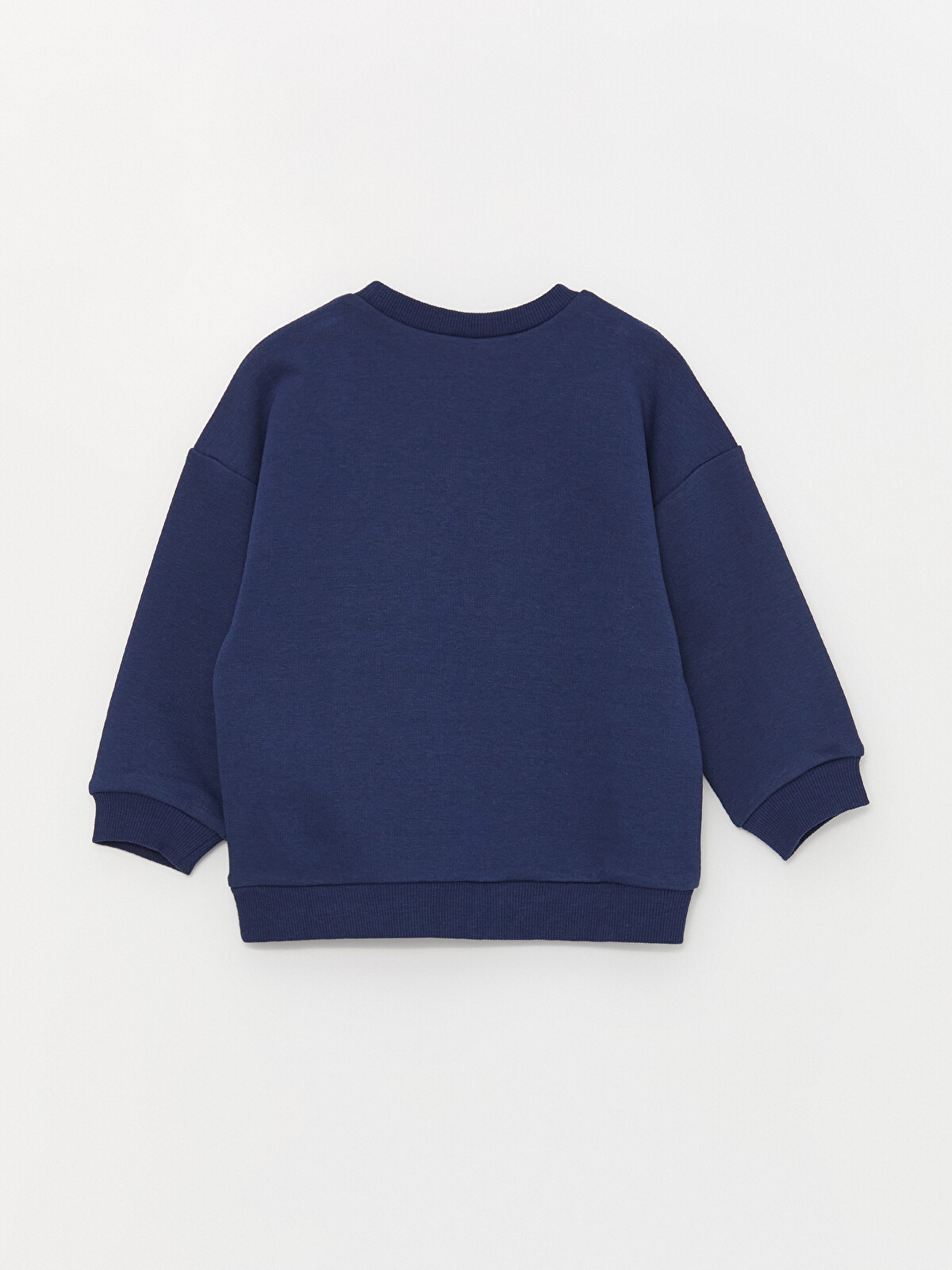 LCW ECO Lacivert Bisiklet Yaka Baskılı Erkek Çocuk Sweatshirt