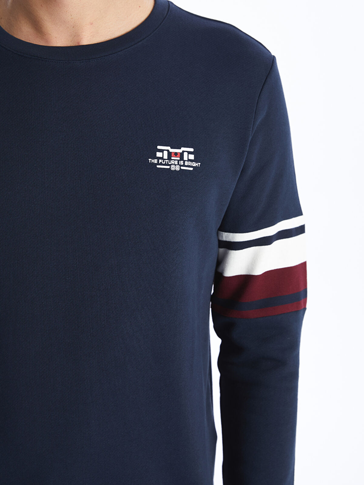 ぷー様ネイビーs SOUTHBLUE Crew Neck Printed Men's Thick Sweatshirt -W3JH82Z8