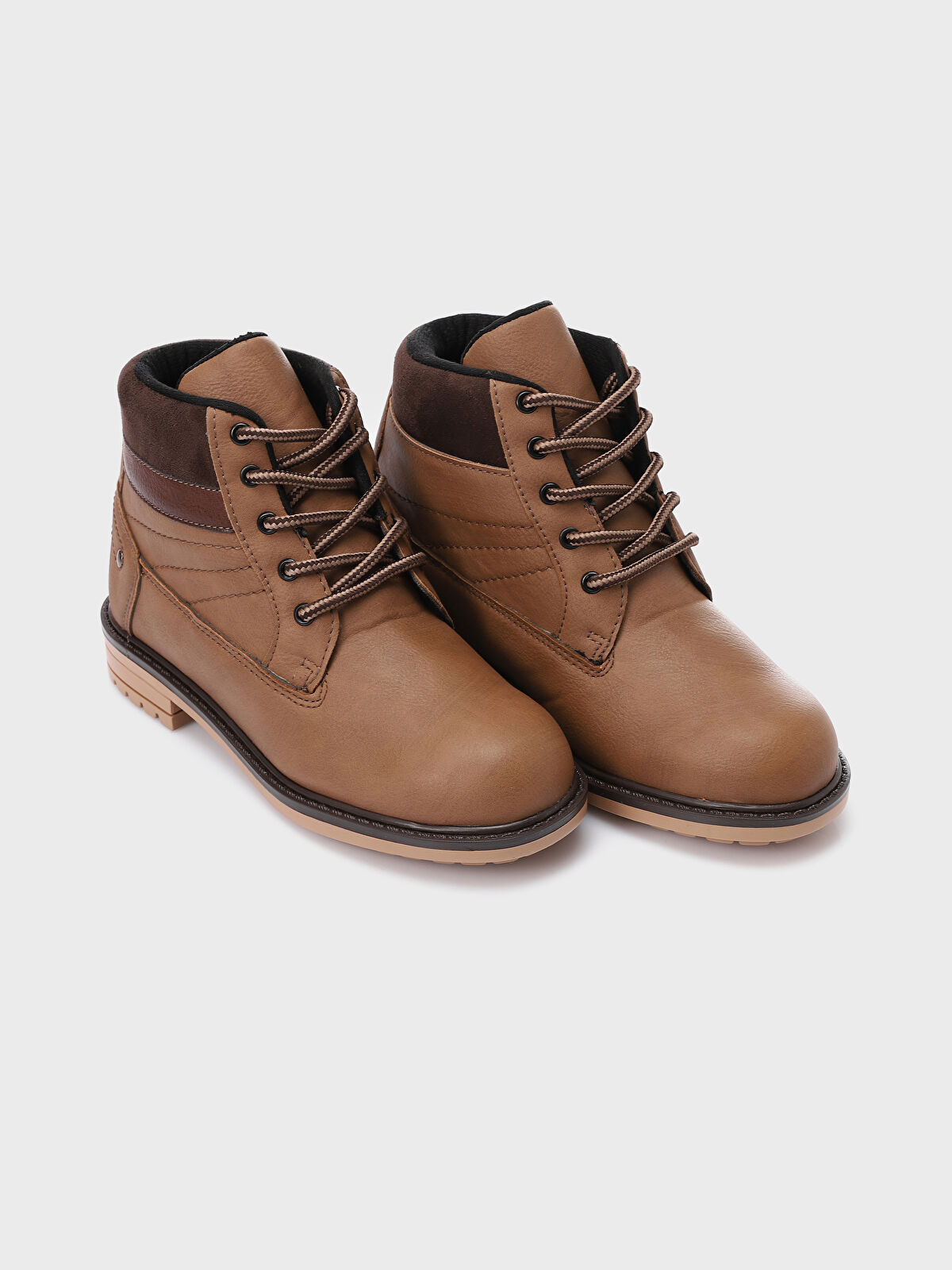 LC Waikiki Leather Look Lace-Up Boys Boots -W3JO14Z4-HVQ