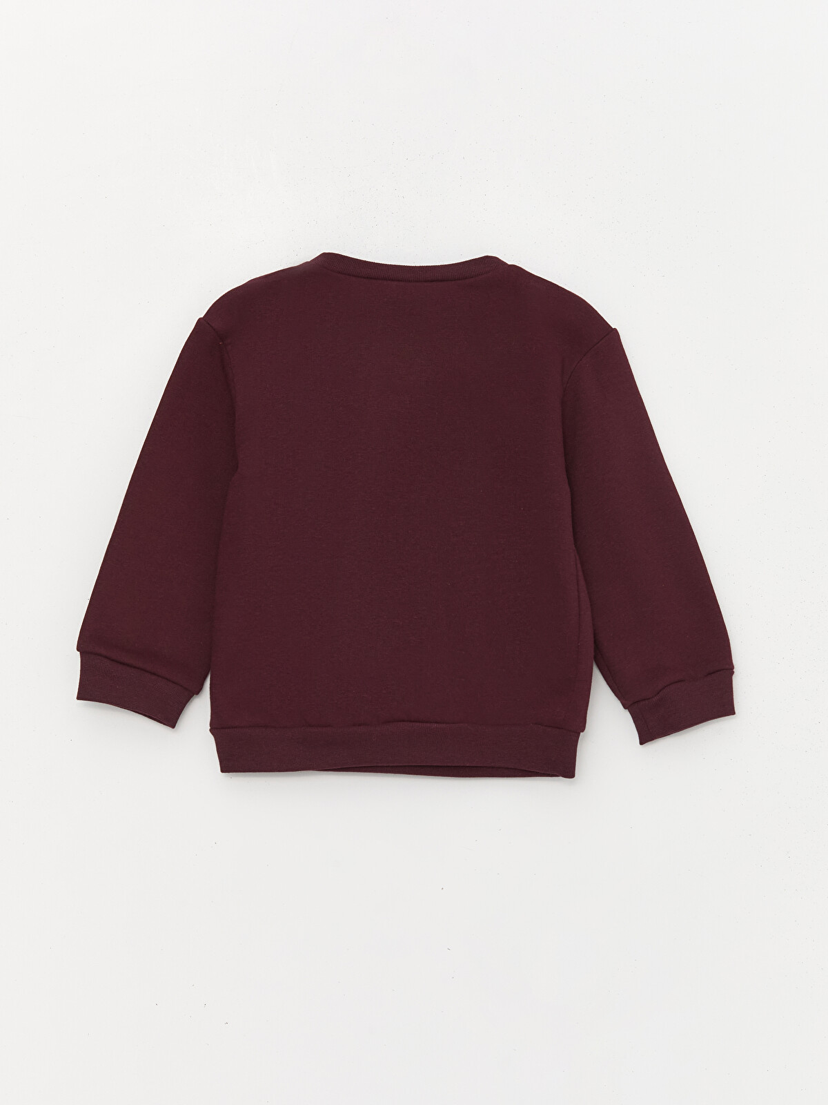 LCW baby Mürdüm Bisiklet Yaka Baskılı Kız Bebek Sweatshirt