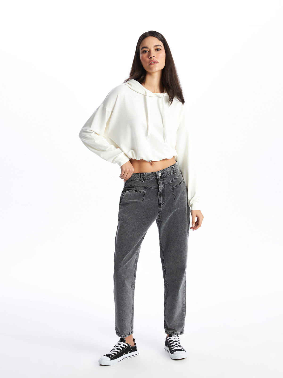 LCW Jeans Джинсы Mom Fit Для Женщин - W3KE85Z8-GRD | LC Waikiki