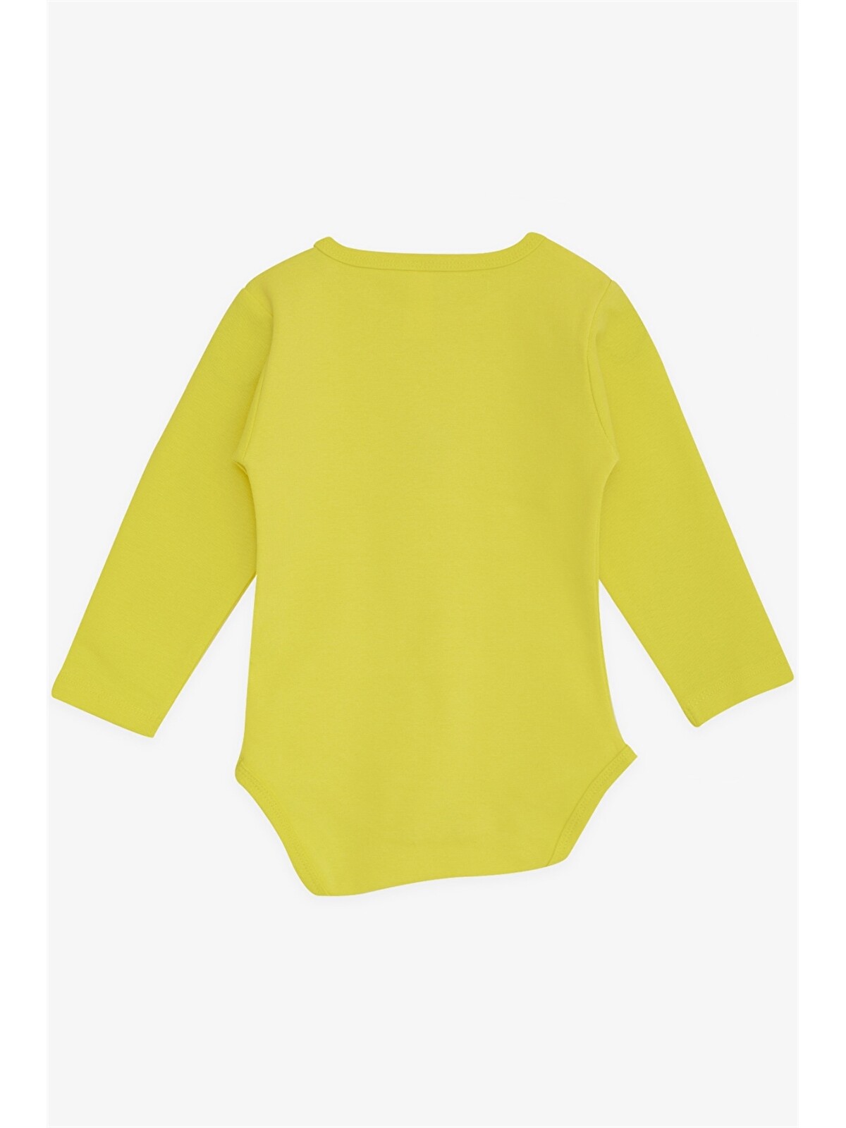 Breeze Sarı Bisiklet Yaka Baskılı Erkek Bebek Çıtçıtlı Bodysuit