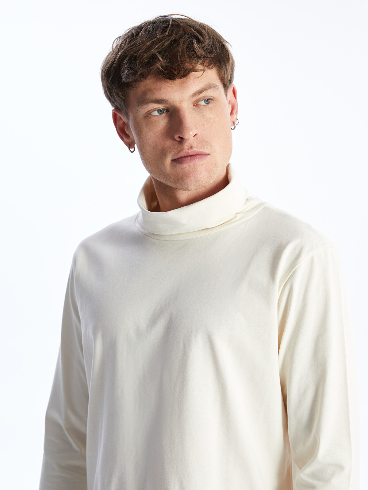 XSIDE Turtleneck Long Sleeve Men's T-shirt - W3KK64Z8-YCM | LC Waikiki