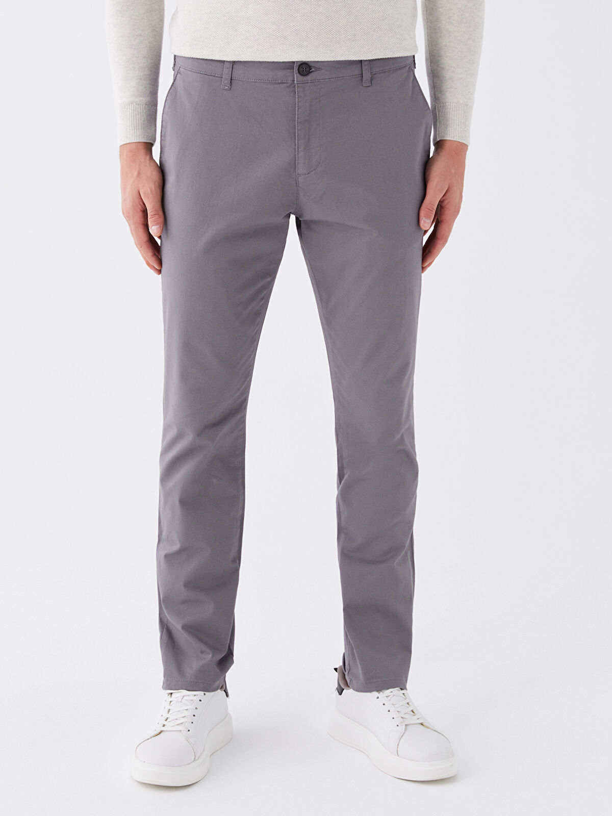 LCWAIKIKI Classic Gri Dar Kalıp Erkek Chino Pantolon - S40157Z8