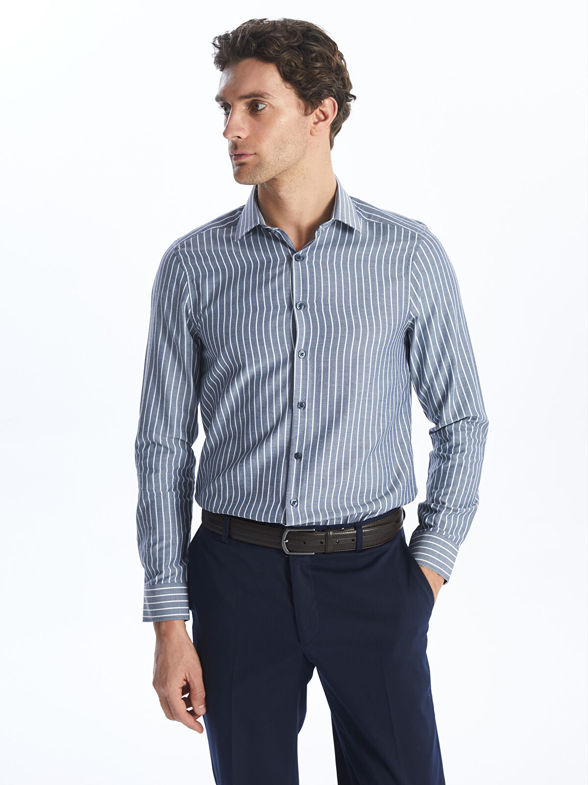 LIVERANO＆LIVERANO シャツ　青　40 Liverano & Liverano – The Signet Store