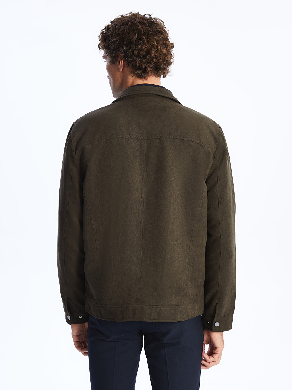 SOUTHBLUE Standard Fit Collared Neck Suede Men's Coat - S40433Z8