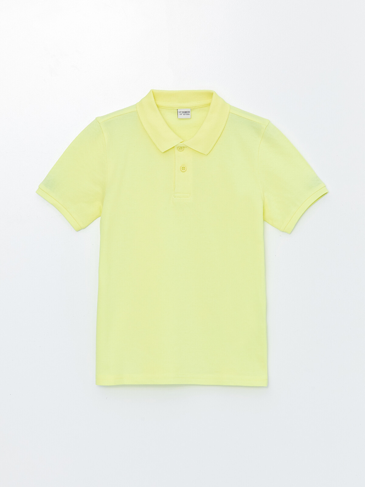 LCW Kids Sarı Polo Yaka Basic Kısa Kollu Erkek Çocuk Tişört