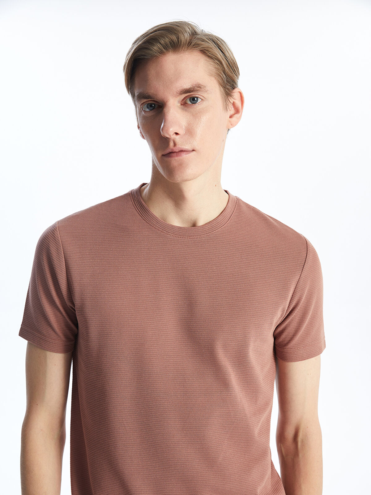 LCWAIKIKI Classic Crew Neck Short Sleeve Men's Textured T