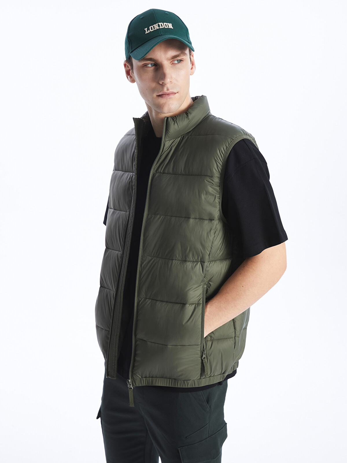 セイジ XSIDE Slim Fit Dik Yaka Erkek Şişme Yelek - S41178Z8-HCZ | LCW