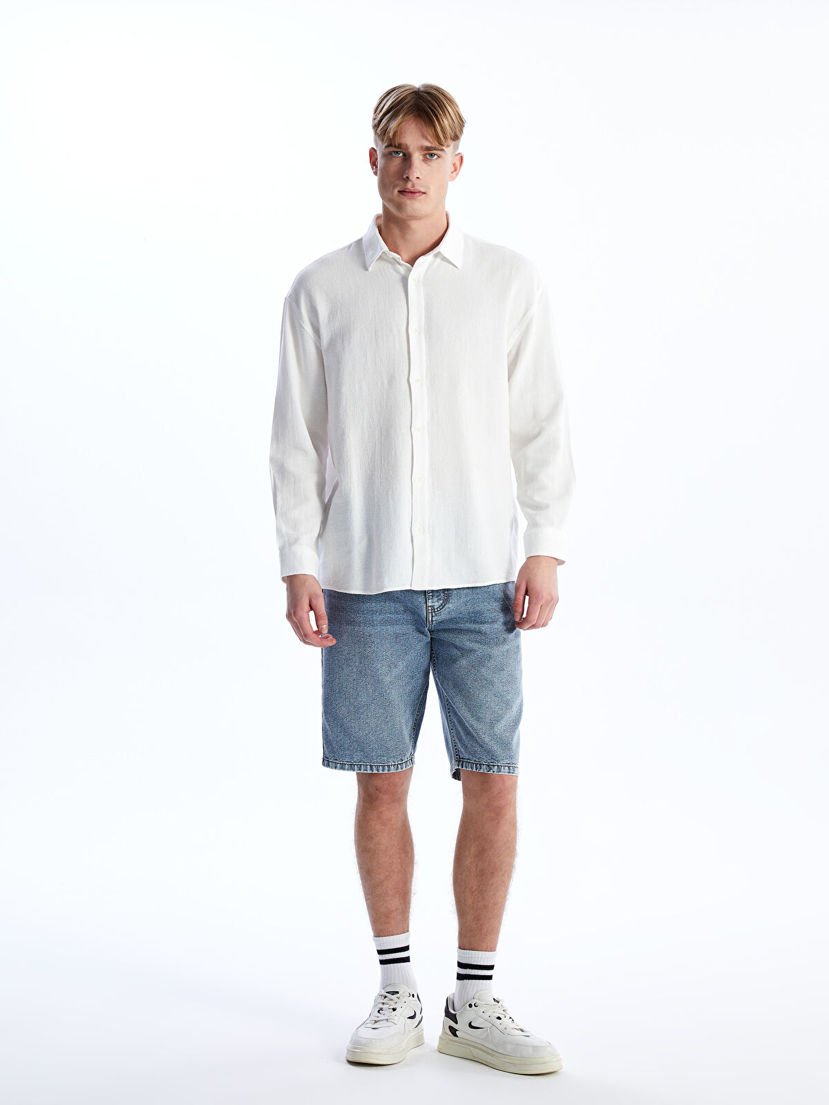 グランドセール Relaxed Waikiki LC - -S41216Z8-R9J Shirt Men's Sleeve Long Fit ウェア