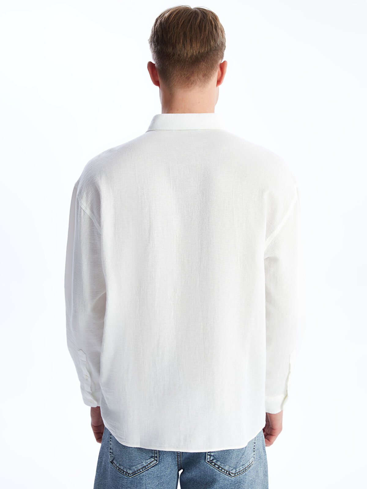 Relaxed Fit Long Sleeve Men's Shirt -S41216Z8-R9J - LC Waikiki