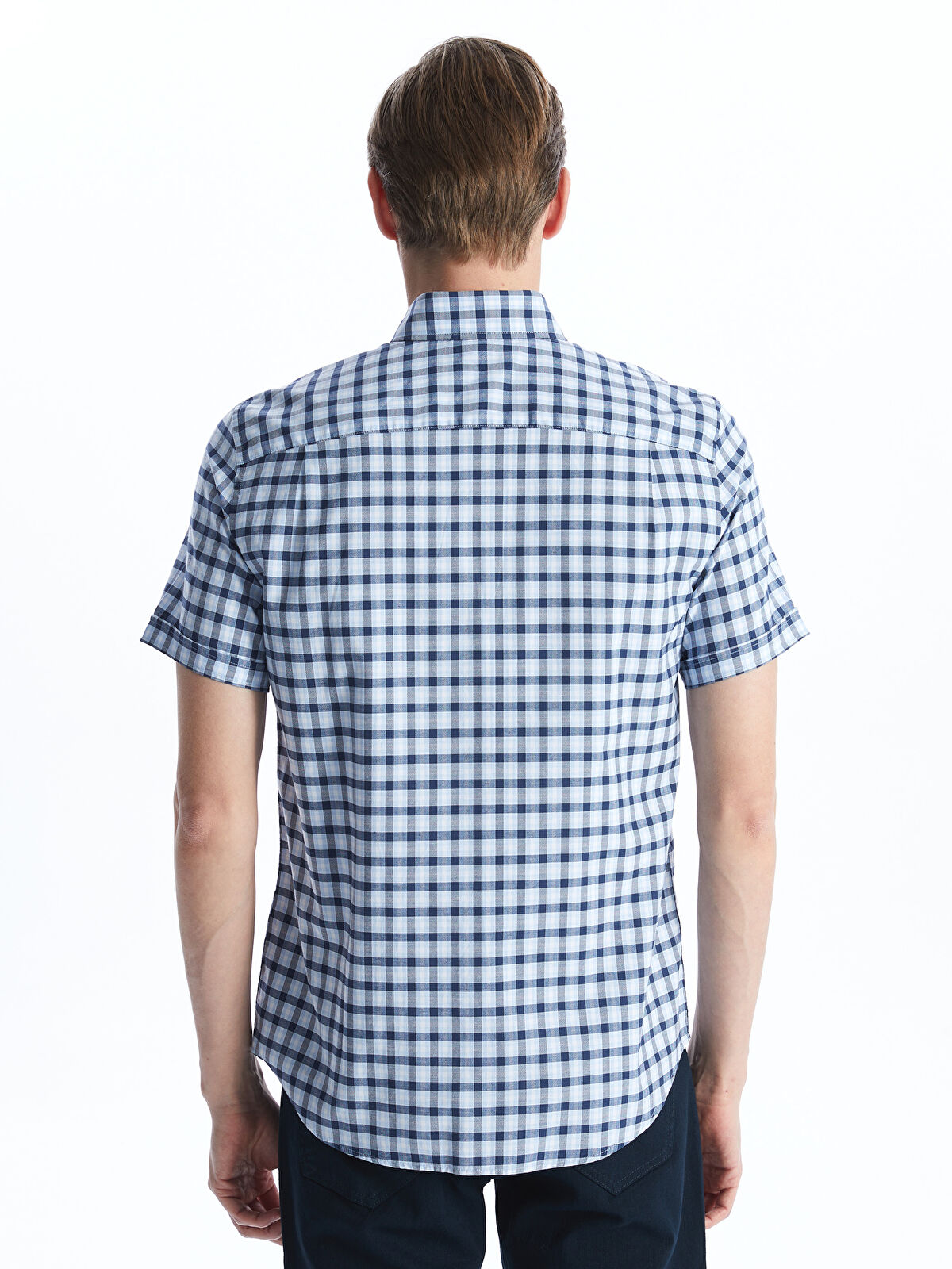 LCWAIKIKI Classic Regular Fit Short Sleeve Plaid Men's Shirt