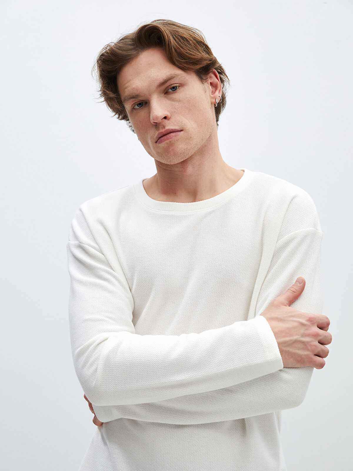 新品未使用WESTRIDE「NGT JACQUARD LONG TEE」 XSIDE Crew Neck Long Sleeve Men's T-Shirt -S41416Z8-RHG - LC