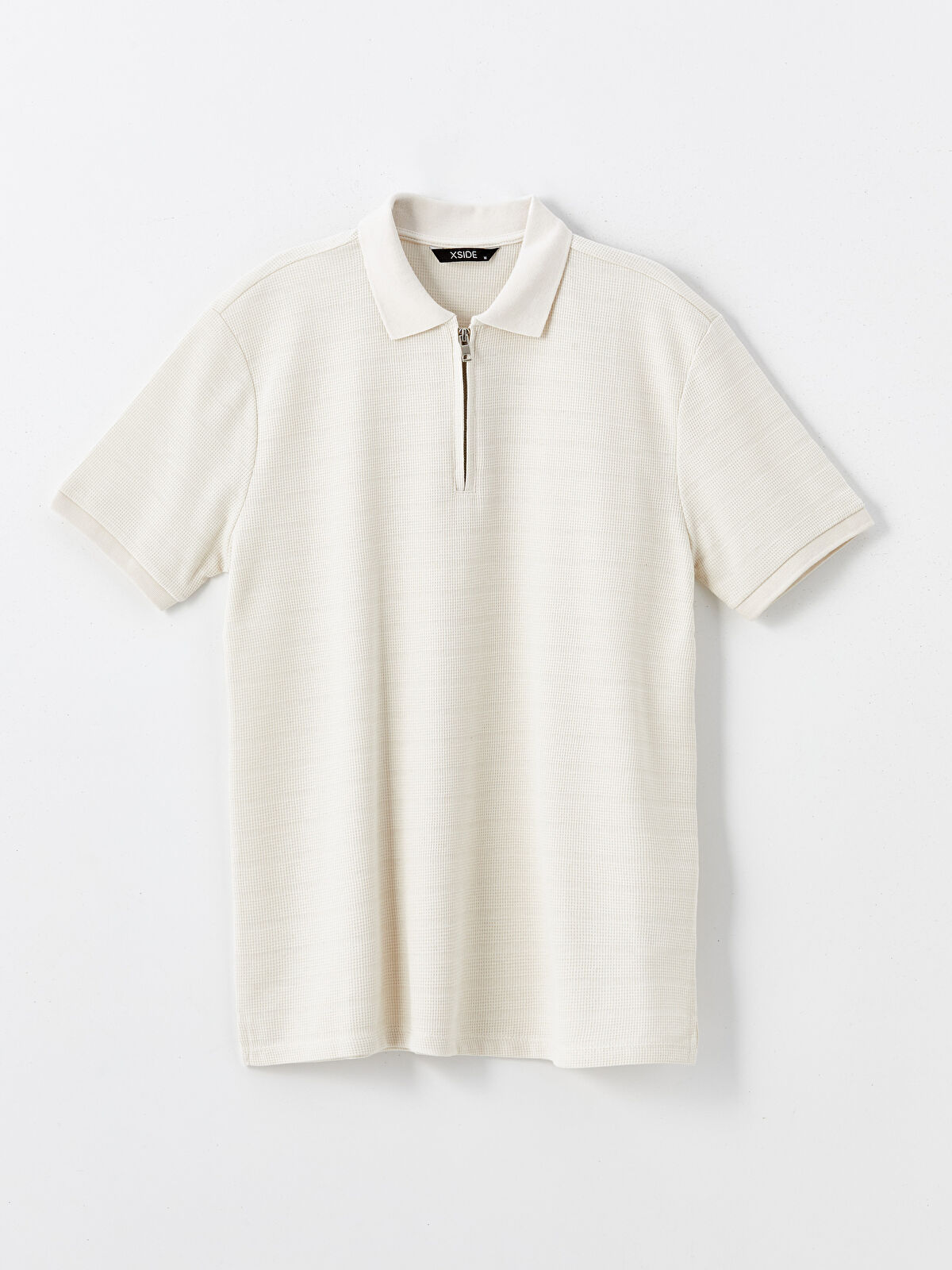 レベッカ　SP XSIDE Polo Neck Short Sleeve Pique Men's Textured T-Shirt