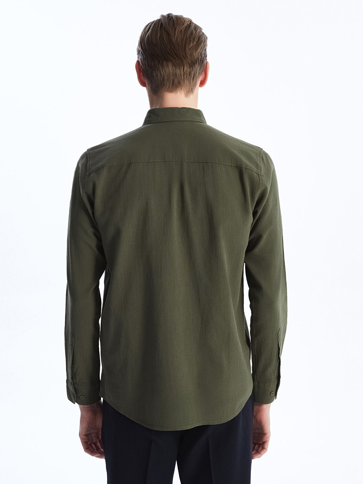 イームズ　Side Shell   青　オリジナル SOUTHBLUE Slim Fit Long Sleeve Men's Shirt -S41621Z8-SXQ
