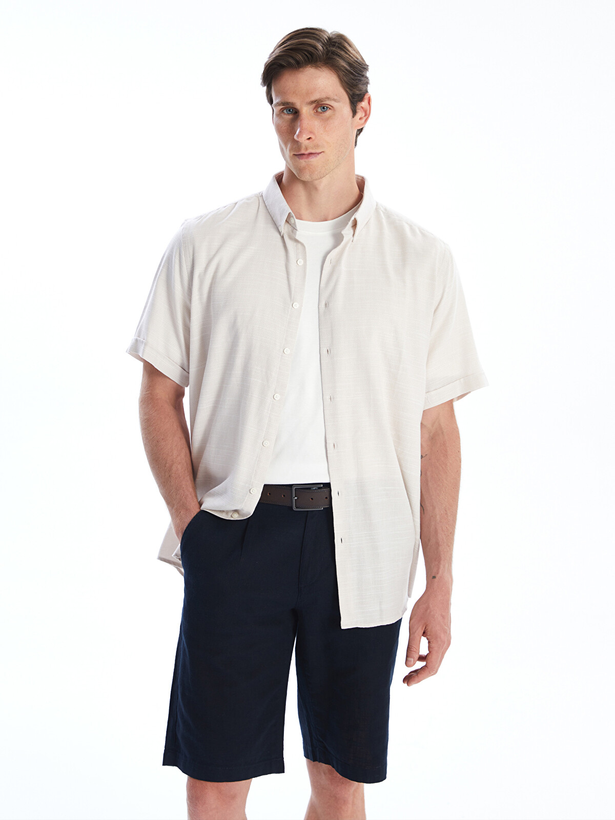 SOUTHBLUE Slim Fit Short Sleeve Men's Shirt - S41622Z8-CR8 - LC