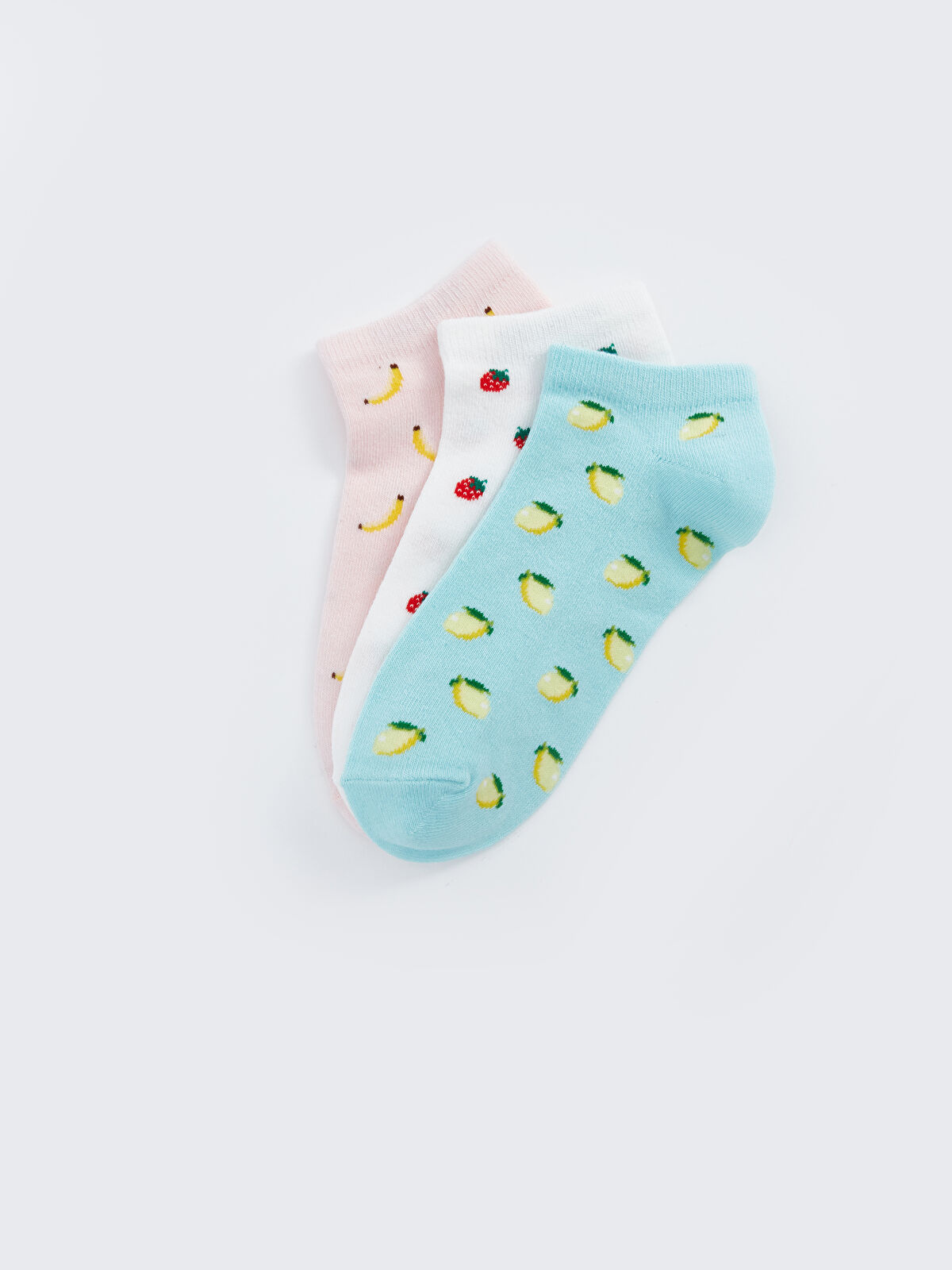 LCW DREAM Patterned Women's Trainer Socks 3-pack -S42686Z8
