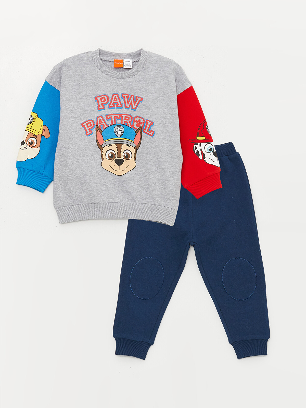 LCW Kids Gri Bisiklet Yaka Paw Patrol Baskılı Erkek Bebek