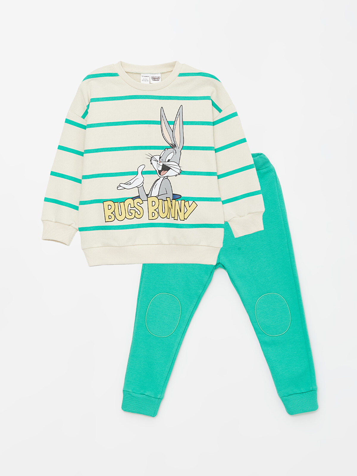 LCW Kids Crew Neck Long Sleeve Bugs Bunny Printed Baby Boys