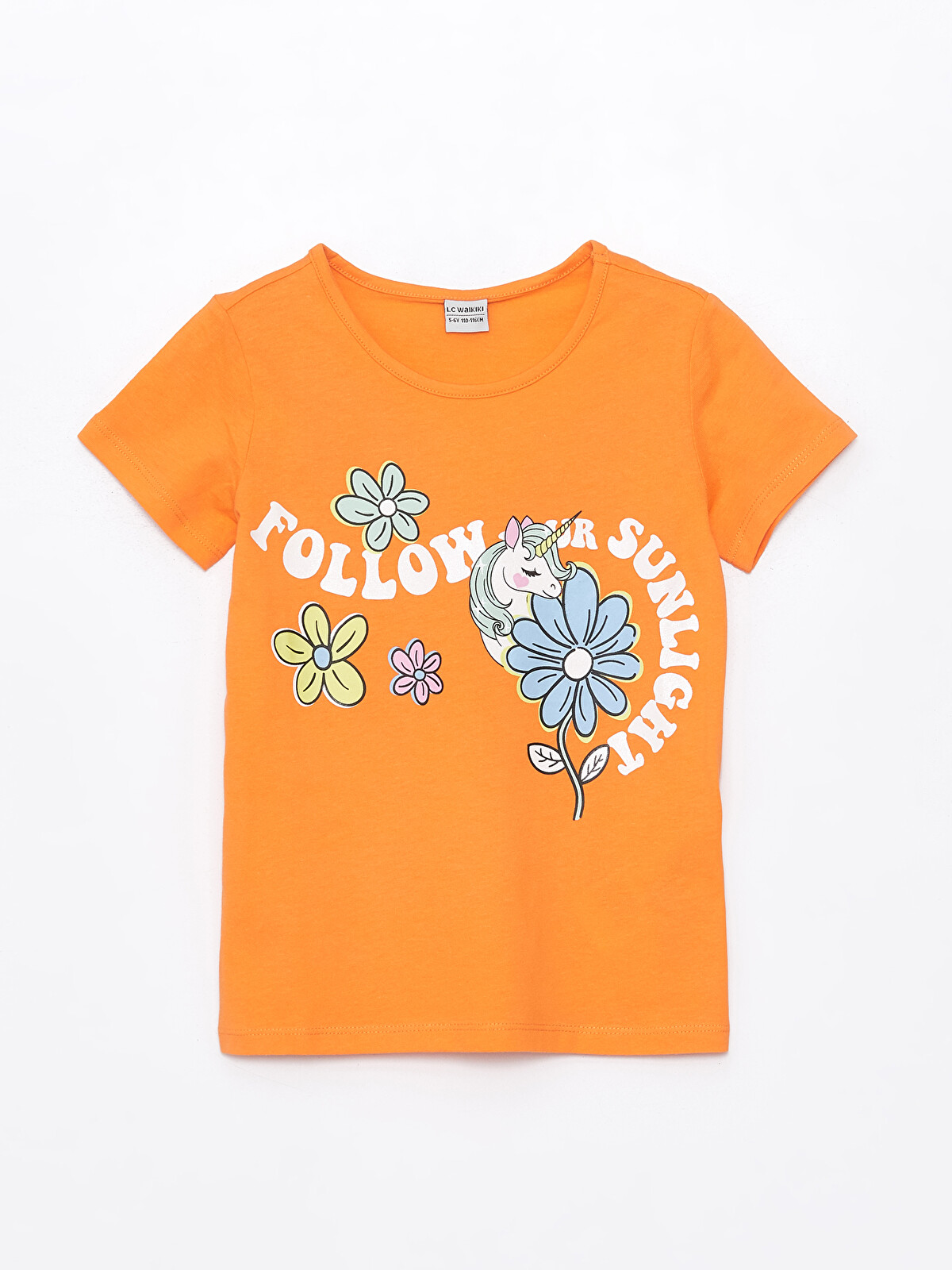 LCW Kids Crew Neck Printed Short Sleeve Girls' T-shirt - S43844Z4