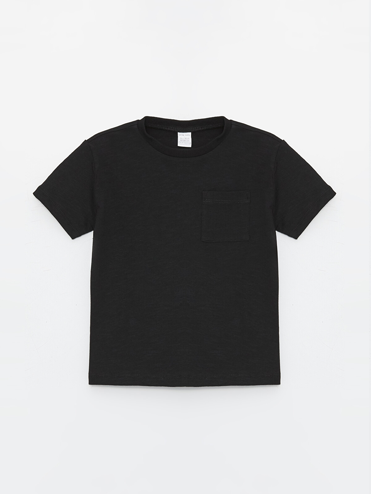 LCW Kids Siyah Bisiklet Yaka Basic Erkek Bebek Tişört - S44380Z1