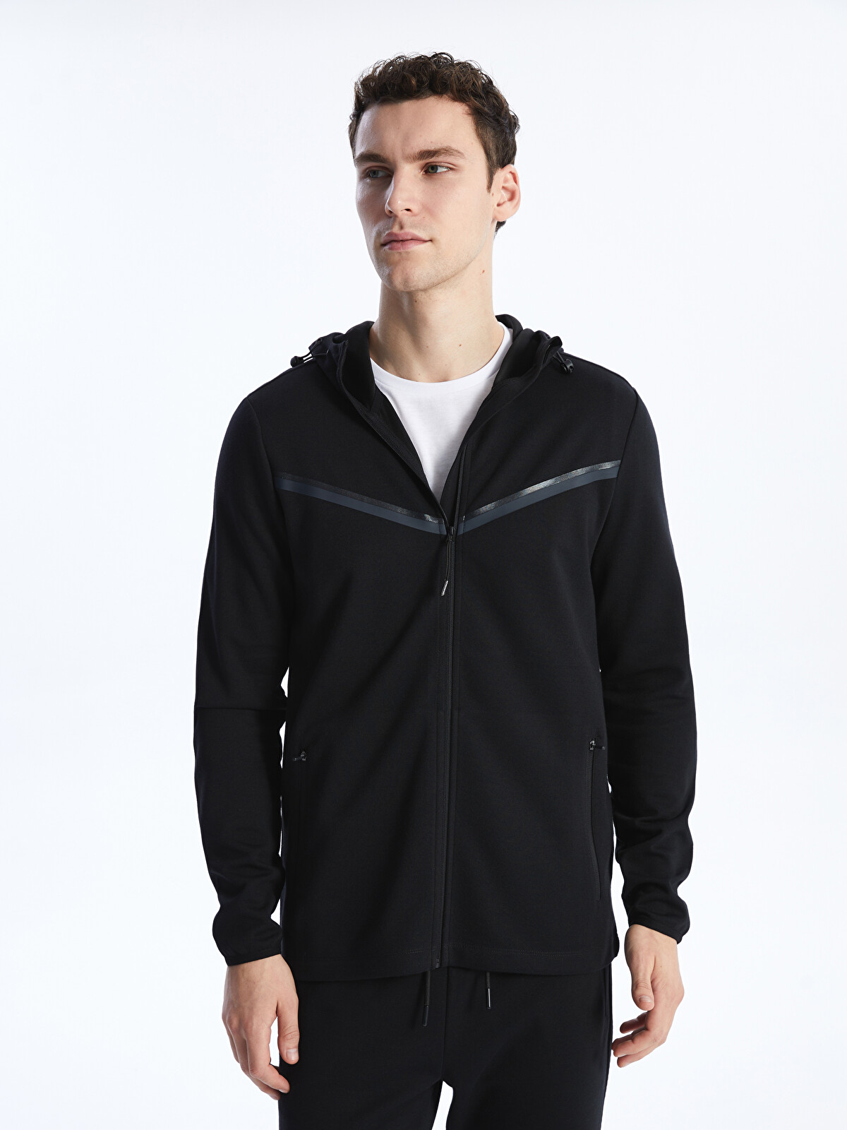 ウェア S XSIDE ACTIVE Kapüşonlu Uzun Kollu Erkek Fermuarlı Sweatshirt
