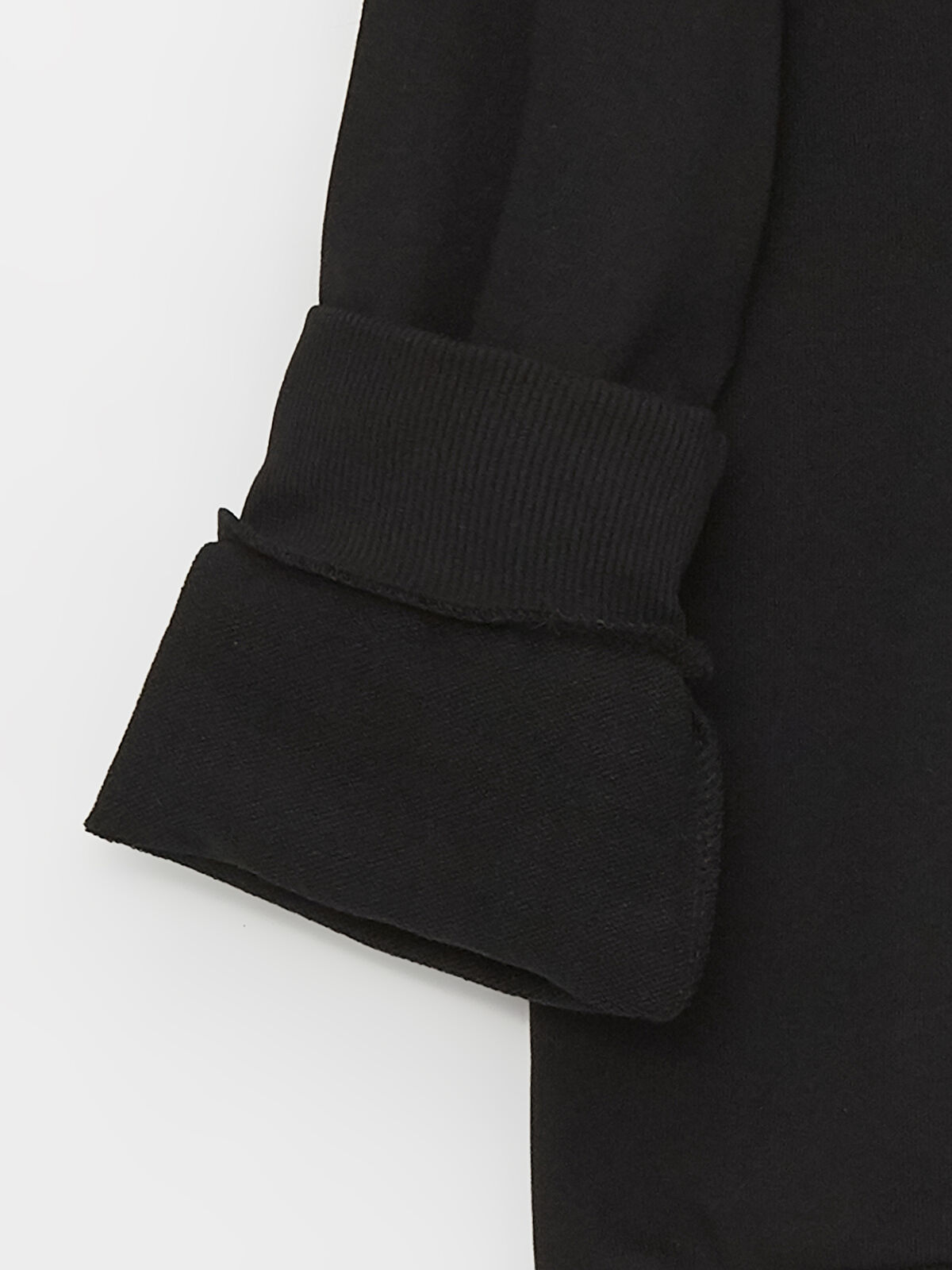 LCW Kids Siyah Bisiklet Yaka Wednesday Baskılı Uzun Kollu Kız